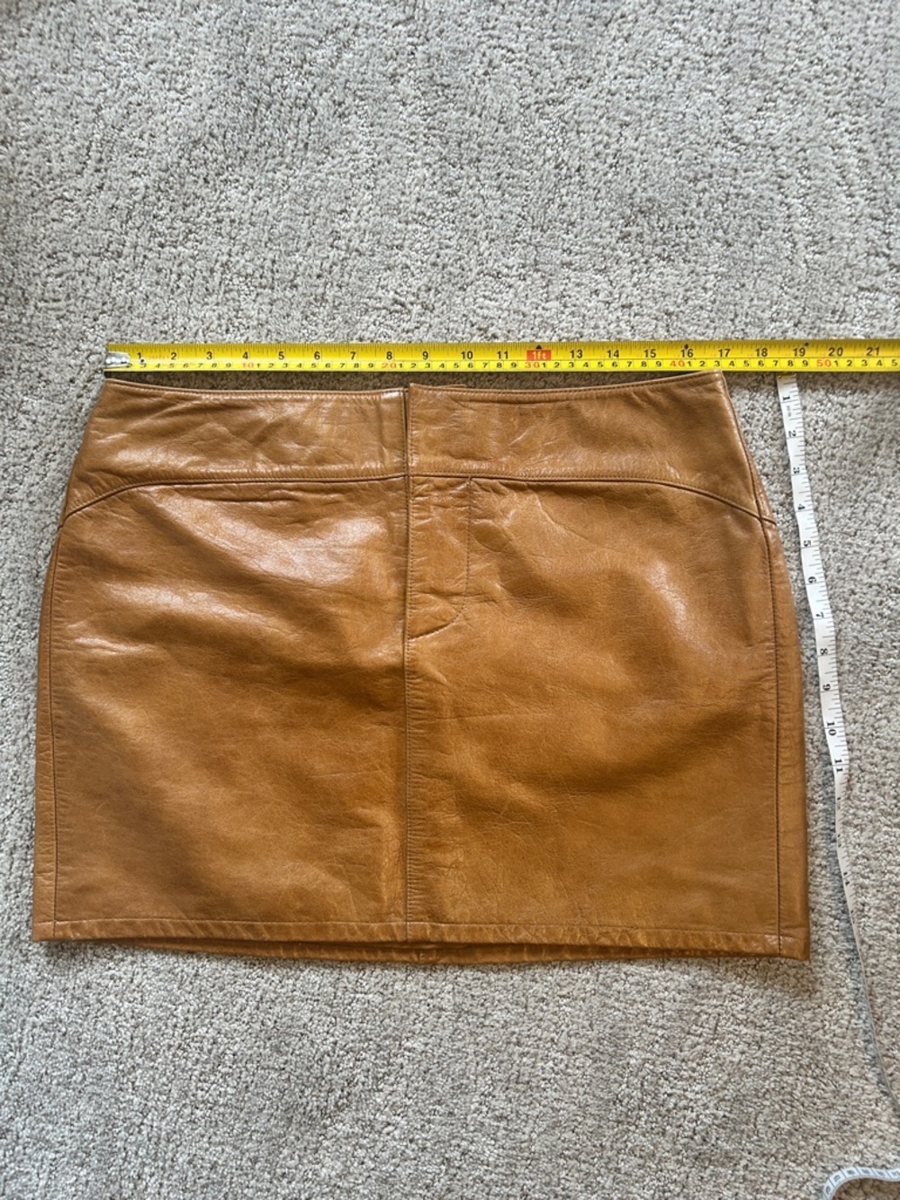 Gap Tan Leather Mini Skirt - Classic  Real Leather